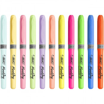 PACK 12 ROTULADORES BIC HIGHLIGHTER FLUOR PASTEL