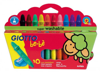 LAPICES CERA GIOTTO BE-BE 10 COLORES