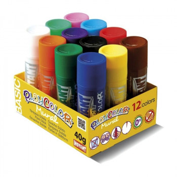 TEMPERA SOLIDA PLAYCOLOR MURAL 12 UD X 40G