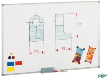 PIZARRA ACERO LACADO BLANCA 120X150CM FAIBO 840-4 MAGNETICA