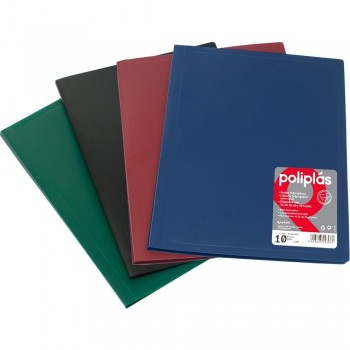 CARPETAS CON FUNDAS SOLDADAS POLIPLÁS PP OPACO SEMIRÍGIDO A4 30 FUNDAS AZUL POLIPLAS OPACO GRAFOPLÁS