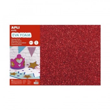 GOMA EVA APLI ROJO PURPURINA 400X600X2MM