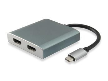 ADAPTADOR EQUIP USB TYPE-C A 2 HDMI HEMBRA
