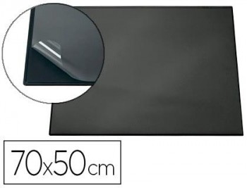 VADE SOBREMESA DURABLE NEGRO CON TAPA TRANSPARENTE 700x500MM