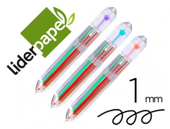 Bolígrafo multifunción 5 en 1 y portaminas de 0,5 mm Liderpapel. Bolígrafos  multifunción y con peana. Breapaper