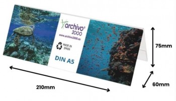 PORTANOMBRES SOBREMESA FLEXIBLE A5 PVC TRANSPARENTE