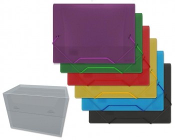CARPETA GOMAS Y SOLAPAS TRANSPARENTE CUARTO