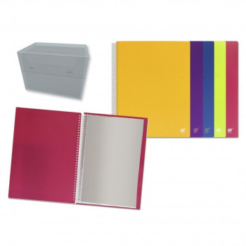 PP CARPETA 20 FUNDAS C/ ESPIRAL PP SURTIDA
