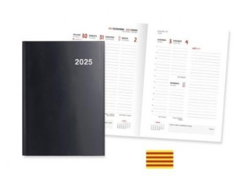 AGENDA PARIS S/V 15X21 NEGRO CATALAN 2025