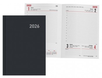 AGENDA PARIS D/P 15X21 NEGRA CASTELLANO 2026