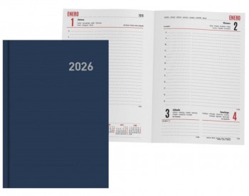 AGENDA PARIS D/P 15X21 AZUL MARINO CASTELLANO 2026