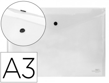 CARPETA BEAUTONE BROCHE A3 TRANS. POLOPROPILENO