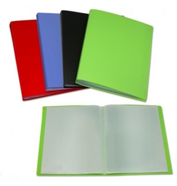 CARPETA FUNDAS A4 POLIPROPILENO FLEXIBLE 20 FUNDAS COLORES SURTIDOS