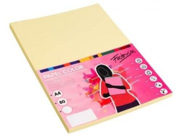 PAPEL FABRISA 80G A4 100H AMARILLO