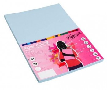 PAPEL FABRISA 80G A4 100H AZUL CLARO
