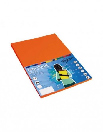PAPEL FABRISA 80G A4 100H NARANJA