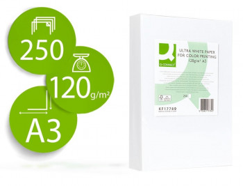 PAPEL Q-CONNECT ULTRA BLANCO A3 120GR 250H