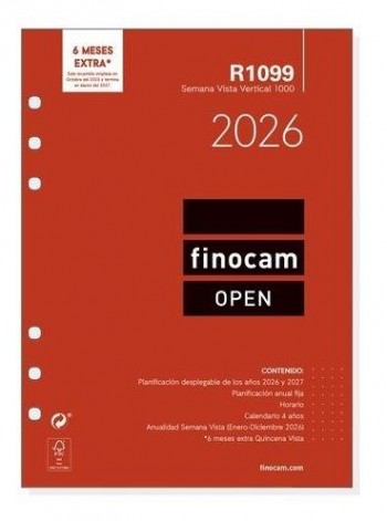 RECAMBIO AGENDA ANUAL FINOCAM R1099 711520026 OPEN ANUALIDAD CCS/V