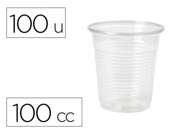 VASO DE PLASTICO TRANSPARENTE 100 CC PAQUETE DE 100UND