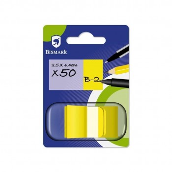 INDEX BANDERITAS 25X44 ZIGZAG 50U AMARILLO BISMARK