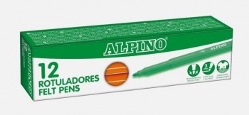 ESTUCHE ROTULADORES 12UDS ALPINO STAND. NARANJA