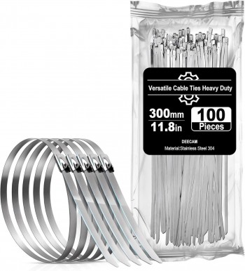 BRIDAS METALICAS INOXIDABLES 300 X 4.6MM 100U