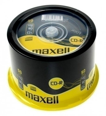CD-R MAXELL 700MB 80 MIN 52X (25-50UND)