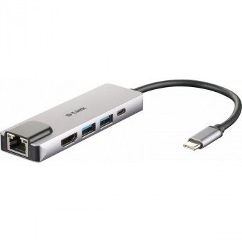 HUB D-LINK USB-C 5 EN 1 HDMI-ETH-USB3.0