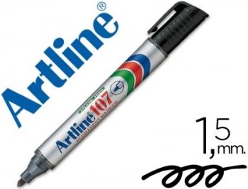 ROTULADOR PERMANENTE ARTLINE 107 NEGRO PUNTA CÓNICA