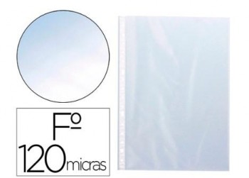 FUNDA MULTITALADRO Q-CONNECT FOLIO 120 MC CRISTAL CAJA DE 100 UNIDADES.