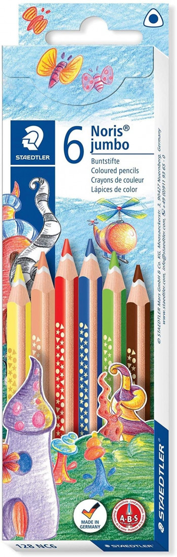 LAPICES STAEDTLER TRIPLUS JUMBO 6 COLORES 128-NC6